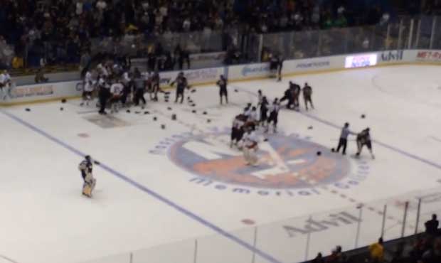 (VIDEOS) NYPD/FDNY Charity Hockey Game Features Bench-Clearing Brawl Featured