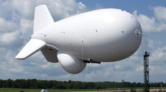 Military Blimp Breaks Free, Floating Aimlessly And Taking Out Power Lines Featured