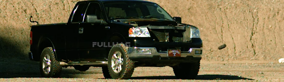 Watch Who Wins In A F-150 V. Anti-Tank Gun Game Of Chicken Featured
