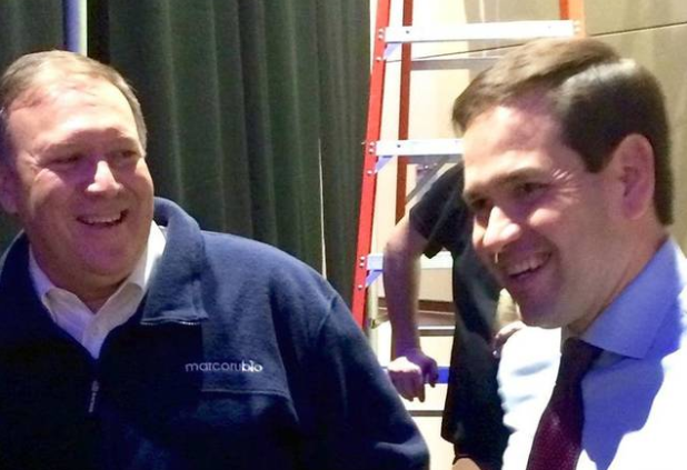 Rep. Mike Pompeo with Sen. Marco Rubio