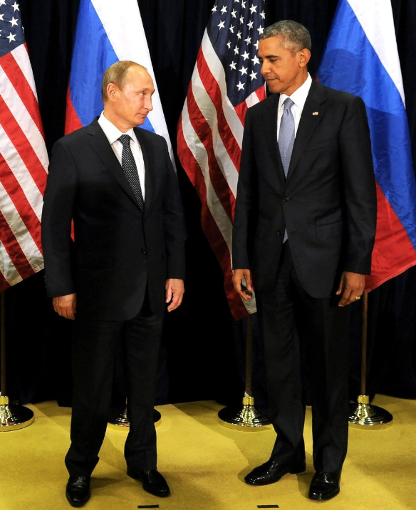 Russian President Vladimir Putin and President Barack Obama.