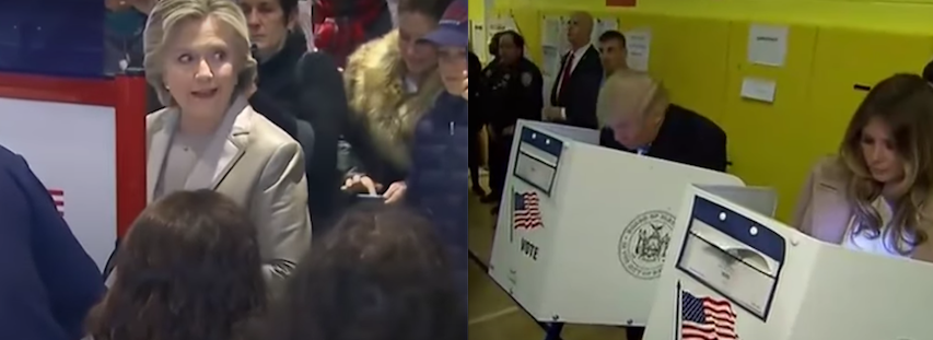 Watch What Happens When Trump & Clinton Cast Their Actual Own Votes Featured