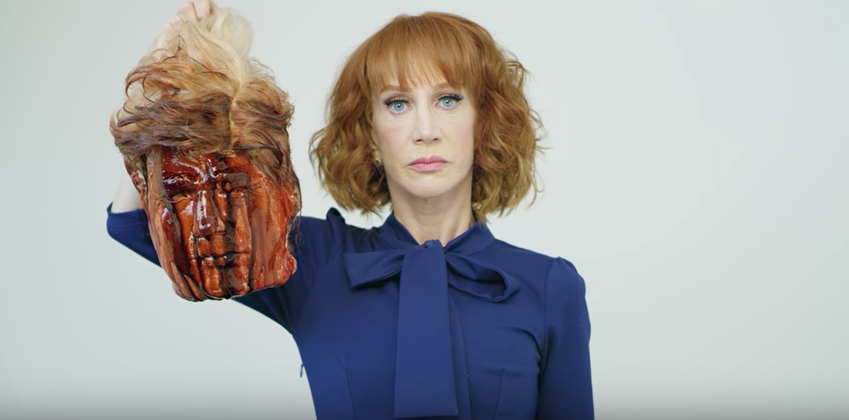 (VIDEO) Kathy Griffin Decapitates Trump, ISIS-Style, With Fresh-Bloodied Fake Head In New Video Screen Shot 2017 05 30 at 4.56.49 PM - (VIDEO) Kathy Griffin Decapitates Trump, ISIS-Style, With Fresh-Bloodied Fake Head In New Video
