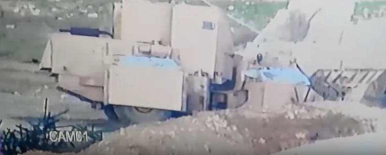 Drone Footage: Bulldozer VBIED Destroyed By Iraqi Rocket Fire Featured