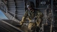 A member of the Japan Ground Self Defense Force looks out the back of a CH-47JA Chinook helicopter during exercise Forest Light Eastern Army at Camp Soumagahara, Gunma Prefecture, Japan, Dec. 9.