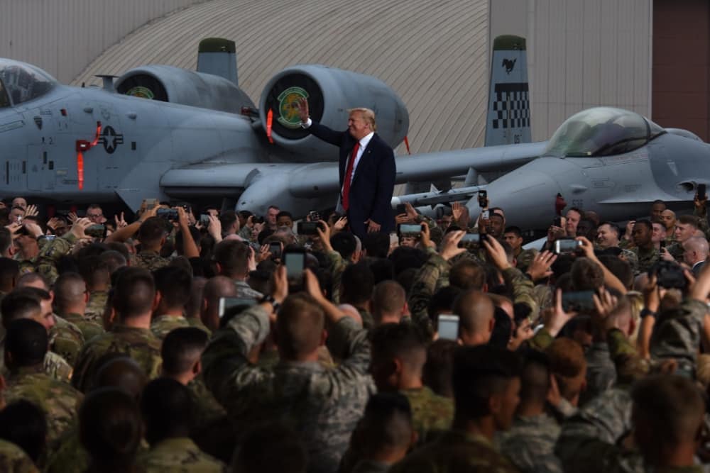 WATCH: President Trump visits US troops in South Korea - American ...