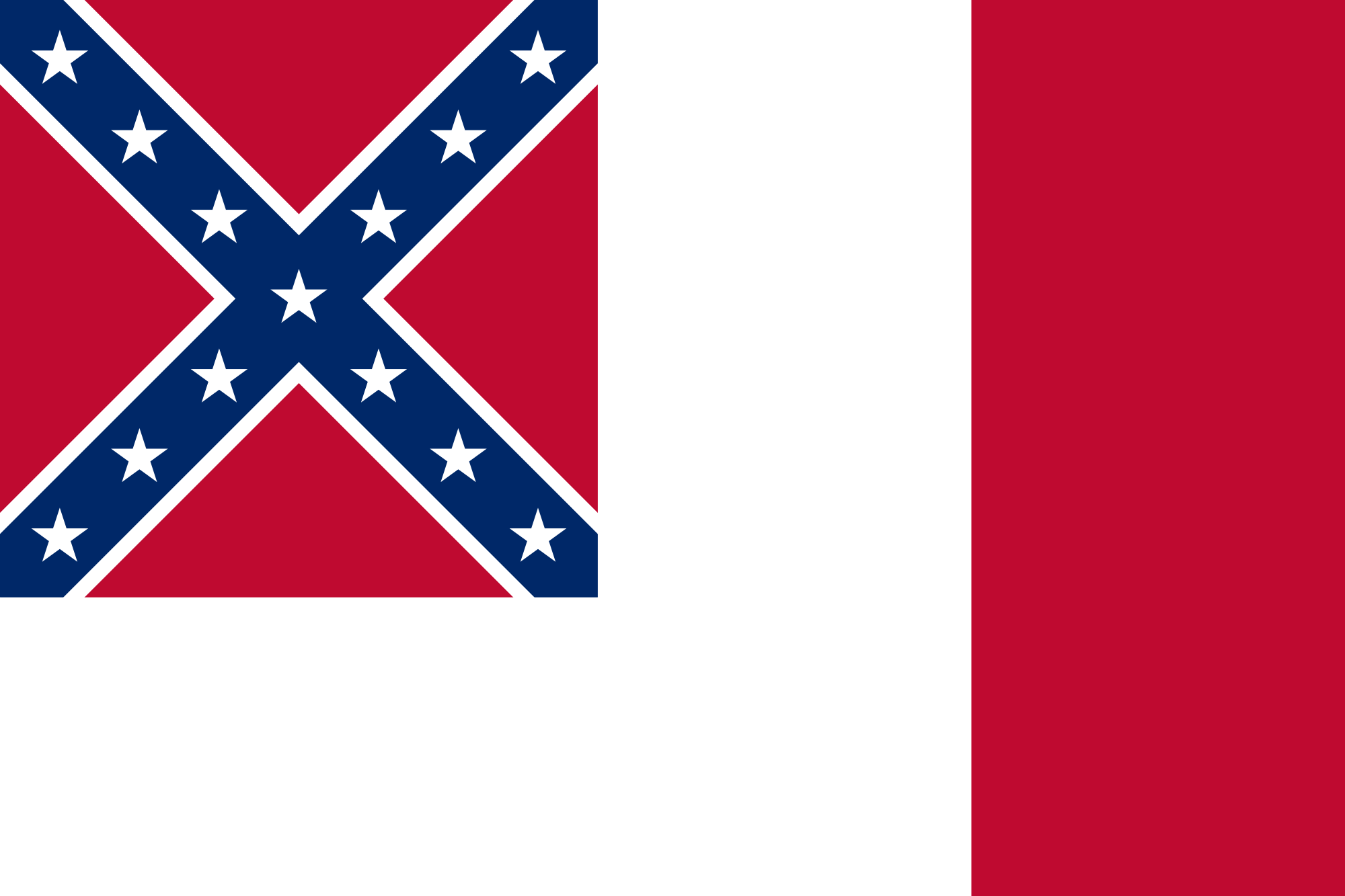 The third Confederate flag of the Confederate States of America. 