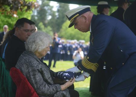 WWII Coast Guard Vet & Navy Cross Recipient Is Laid To Rest Featured