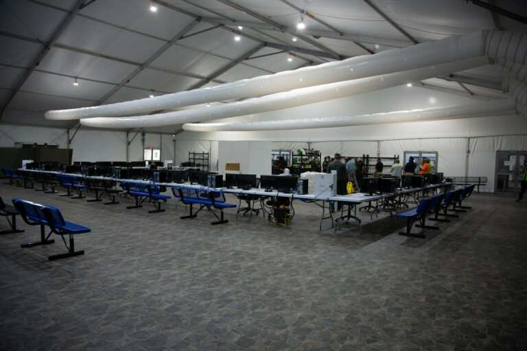 Pics Biden admin builds new 45acre tent city to process illegal