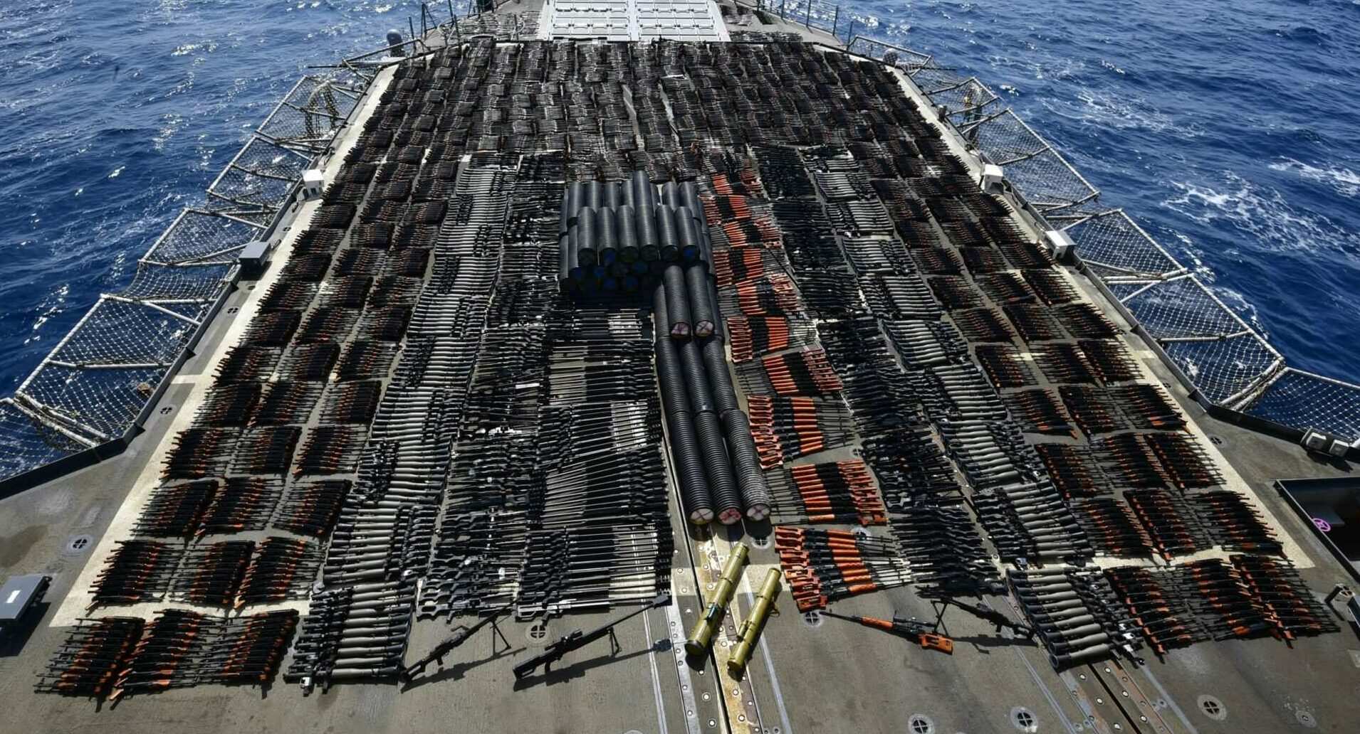 Videos: US warship seizes thousands of Chinese, Russian weapons likely