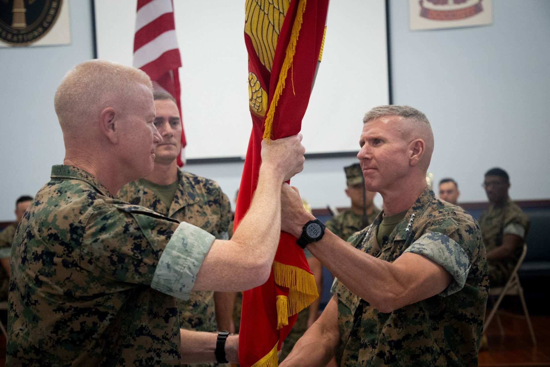 Marcent Holds Change Of Command Ceremony For Marines