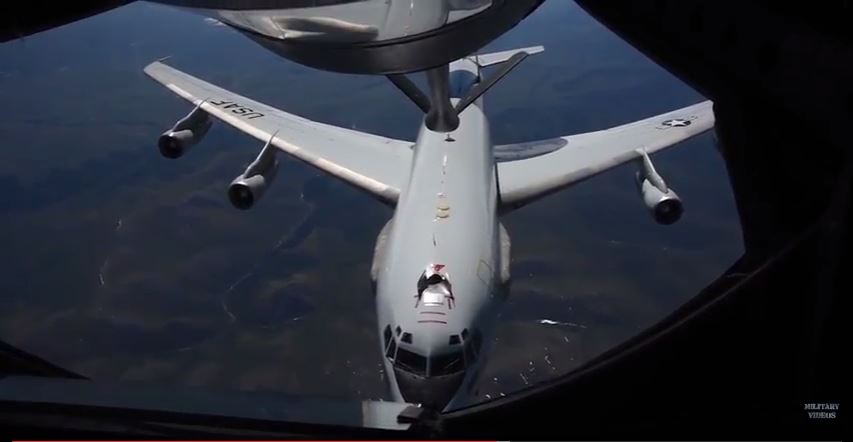 Watch the KC-135 Stratotanker aircrew perform aerial refueling operations for military aircrafts Featured