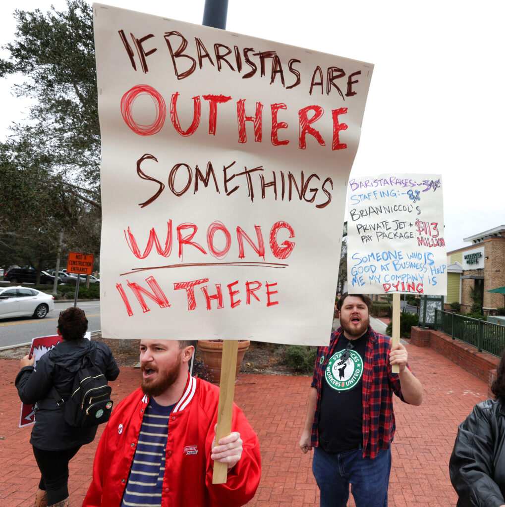 Rolling Starbucks strike grows to include workers at hundreds of shops