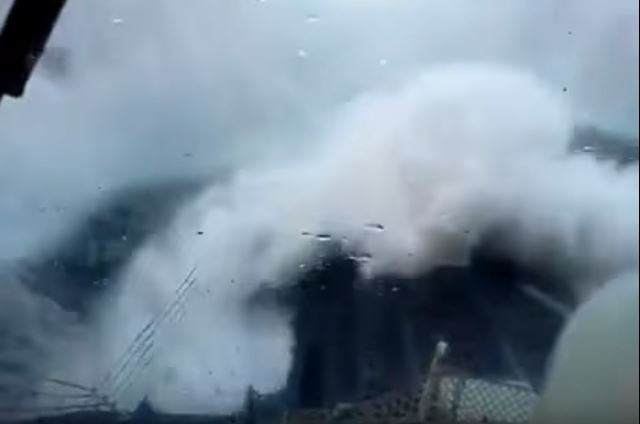 Watch This Massive Rogue Wave Nearly Submerge This Vessel American Military News