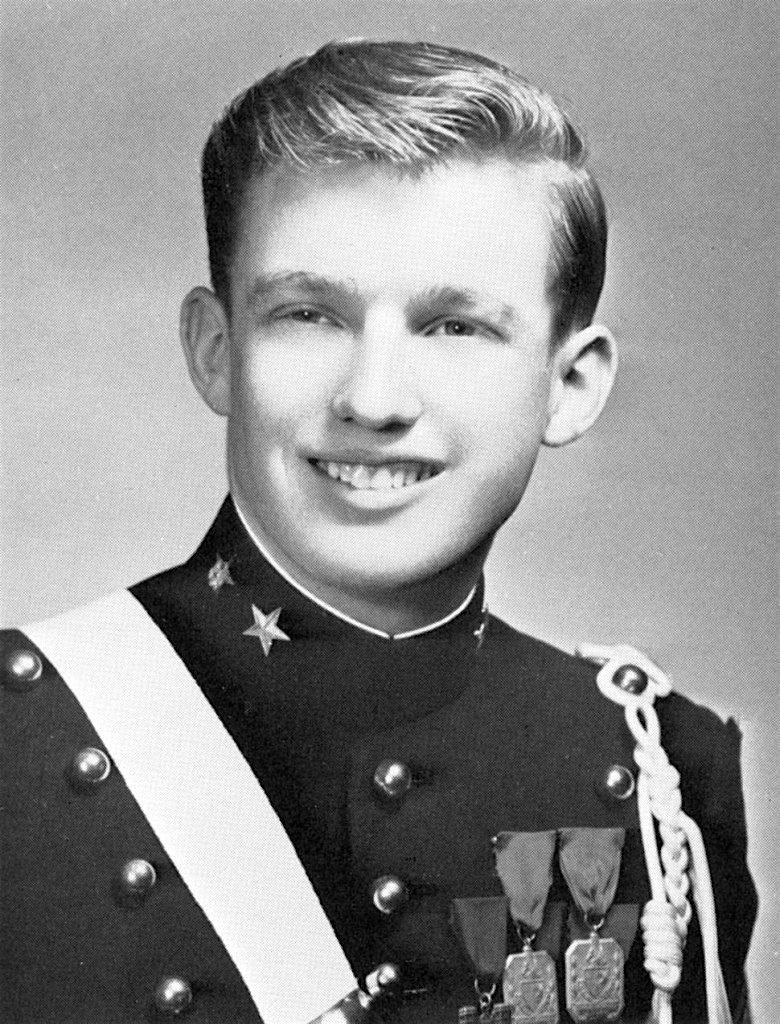 Trump as a teenager at New York Military Academy, 1964