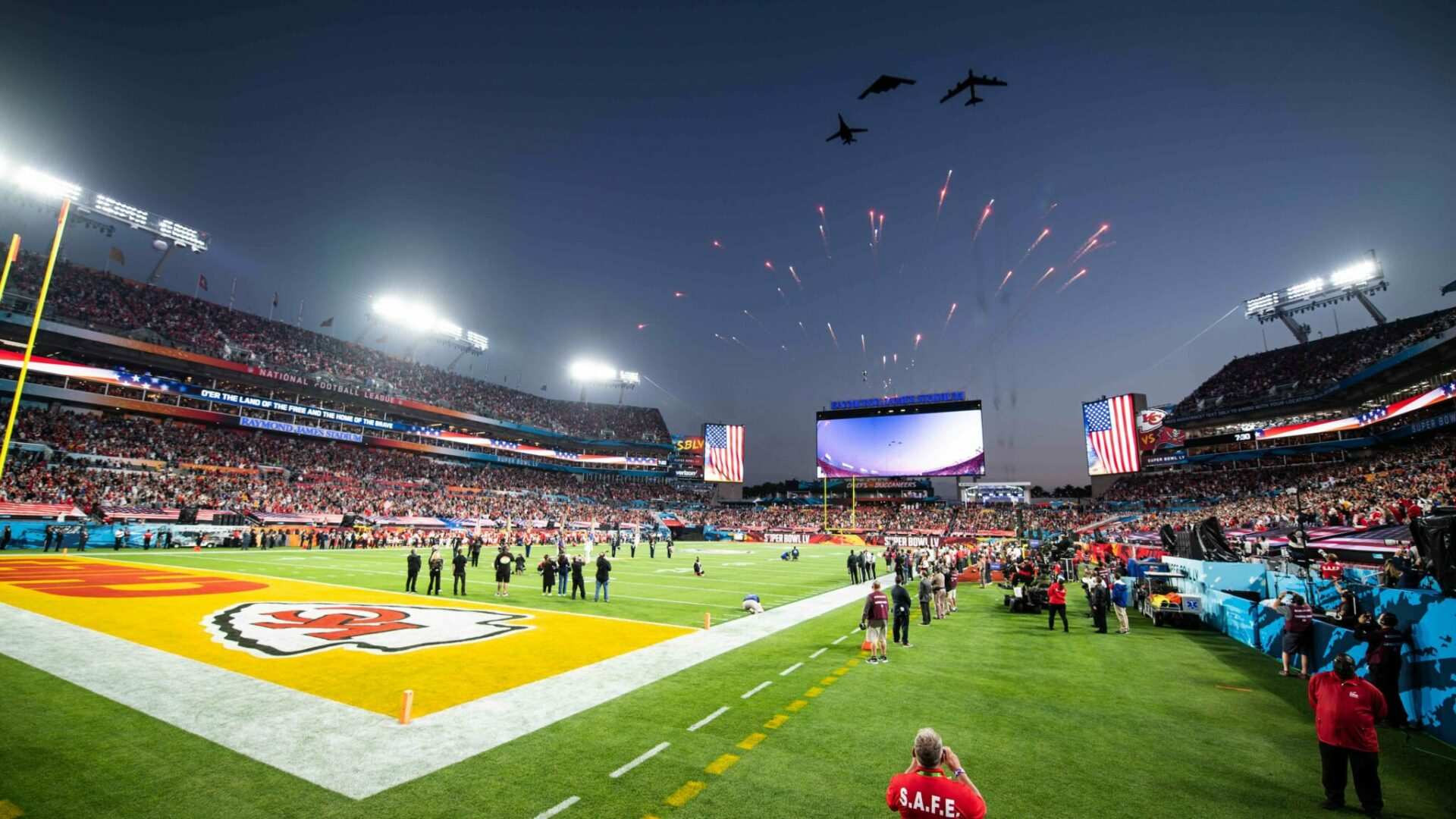 The military took their own pics/vids of the Super Bowl bomber flyover – here they are