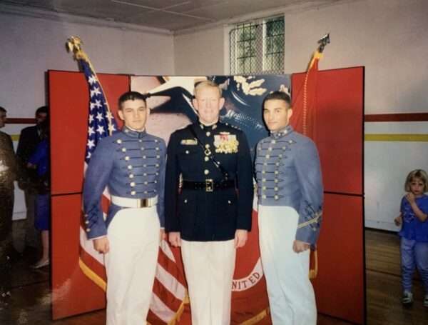 Shawn Wylde with Marine Lt. General Jack Klimp and his brother Tim Brooks (Photo courtesy of Shawn Wylde)