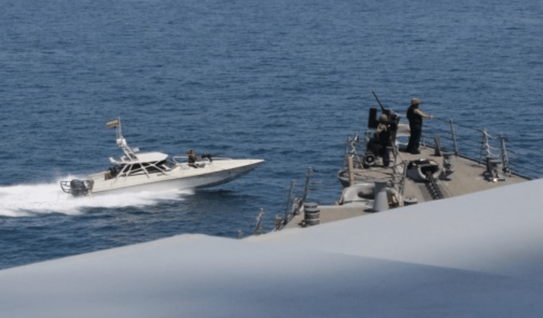 VID/PICS: 11 Iranian ships almost collide with, harass 6 US warships in international waters