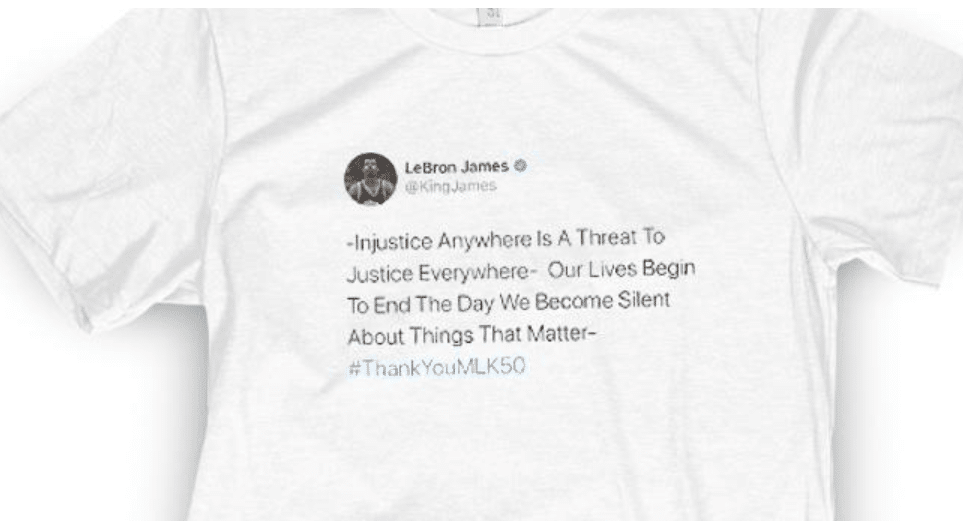 lebron james black t shirt