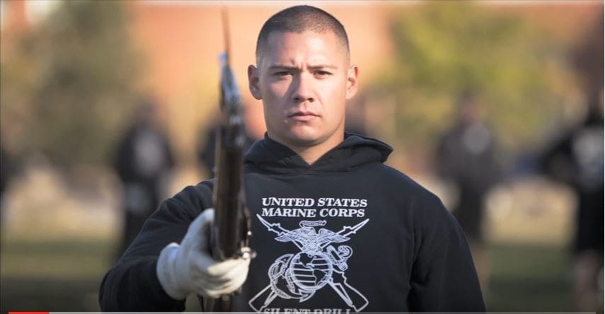 Young Marine Excels As The Assistant Drillmaster In The Marine Corps Silent Drill Platoon As One Of The 24 Featured