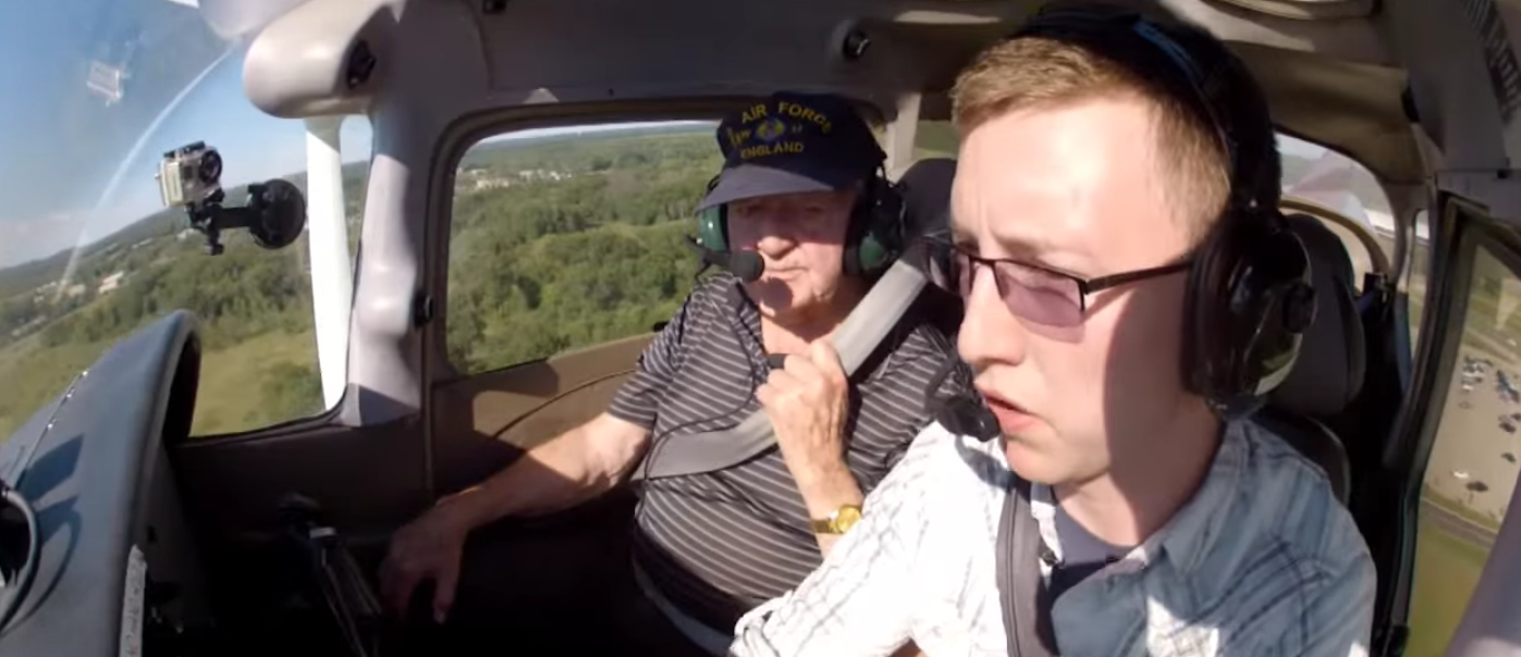 Watch New U.S. Air Force Pilot Take His WWII Army Air Forces Veteran Grandfather Flying Featured