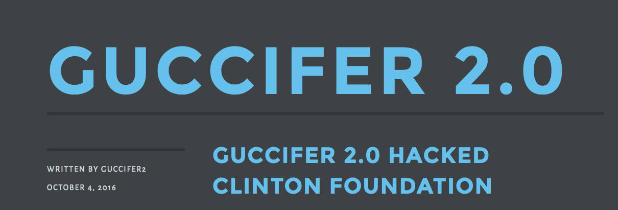 BREAKING HACK: Guccifer 2.0 “I’ve Hacked Clinton Foundation” – Releases Files – “Pay To Play” Named Folder Featured