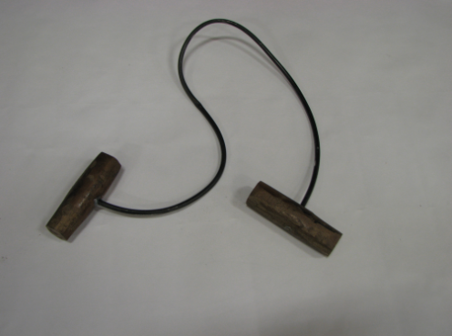 An example of a garrote, a weapon used to strangle somebody. Authorities did not disclose the material Wang's garrote was made of.