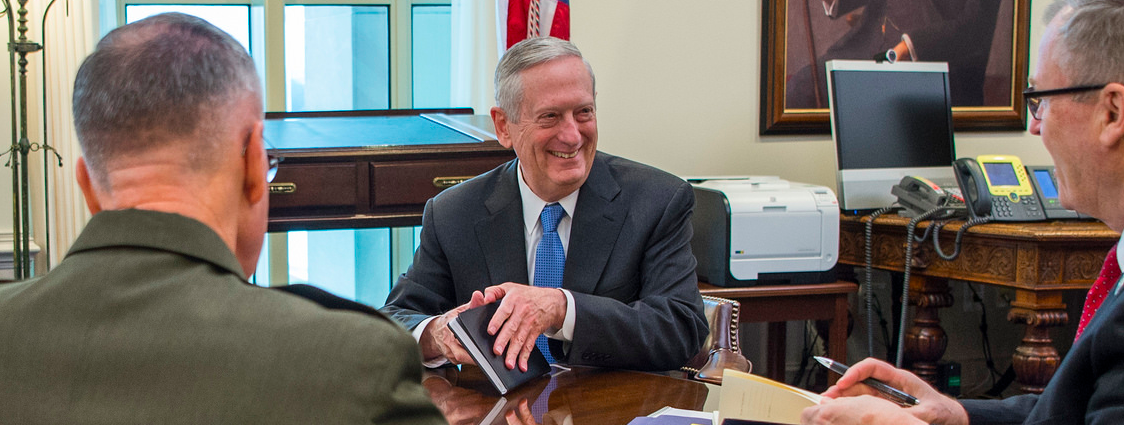 Here Are The Best Pictures Of The New SECDEF James Mattis From Over The Weekend Featured