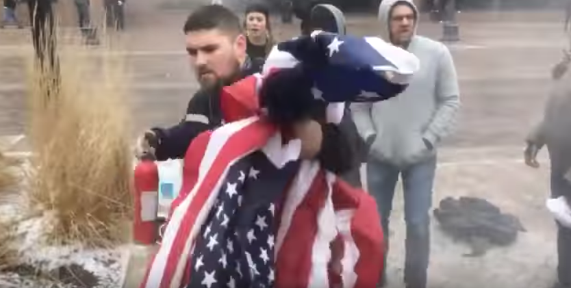 (VIDEO) FedEx Supports Driver Caught On Viral Video Saving American Flag From Being Burned By Protesters Featured