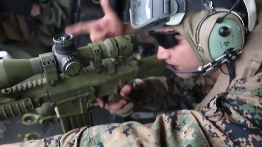 Watch U.S. Marine Snipers Conduct Aerial Live Fire Training Featured
