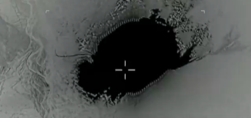 (VIDEO) U.S. Releases Aerial Footage Of The Largest Non-Nuclear Bomb Hitting ISIS Tunnel Featured