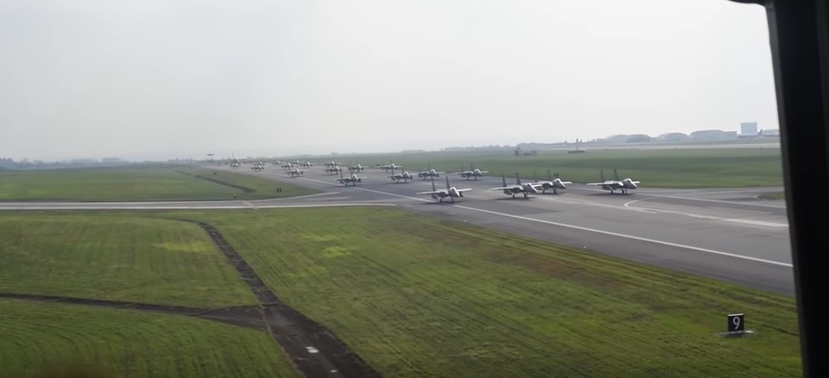 U.S. Air Force Stages Massive Elephant Walk At Kadena Air Base, Japan Featured