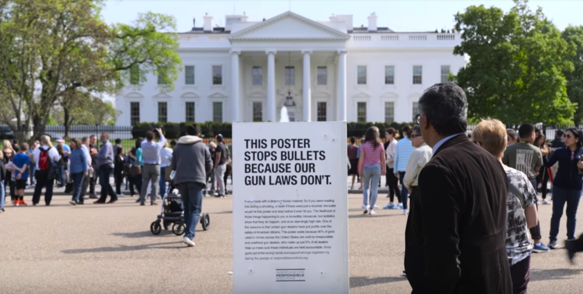 Gabby Giffords’ Gun Control Group Launches New Campaign With Bulletproof Posters Featured