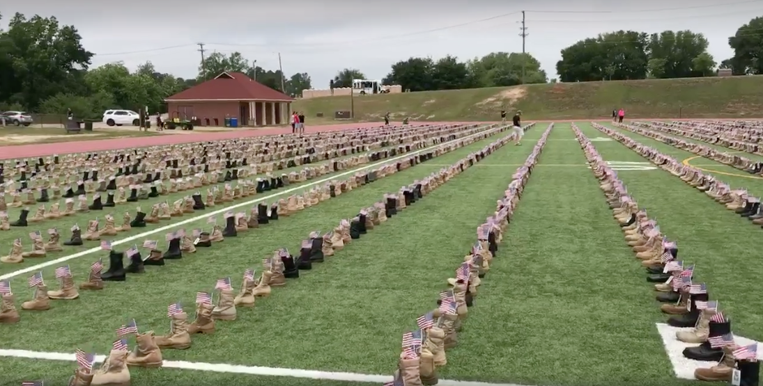 More Than 7,000 Boots Go On Display At Fort Bragg To Honor Fallen Service Members Featured