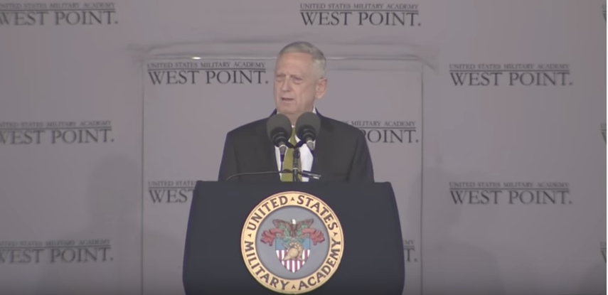 Watch James Mattis’ West Point Graduation Speech: ‘We Americans Are Not Made Of Cotton Candy’ Featured