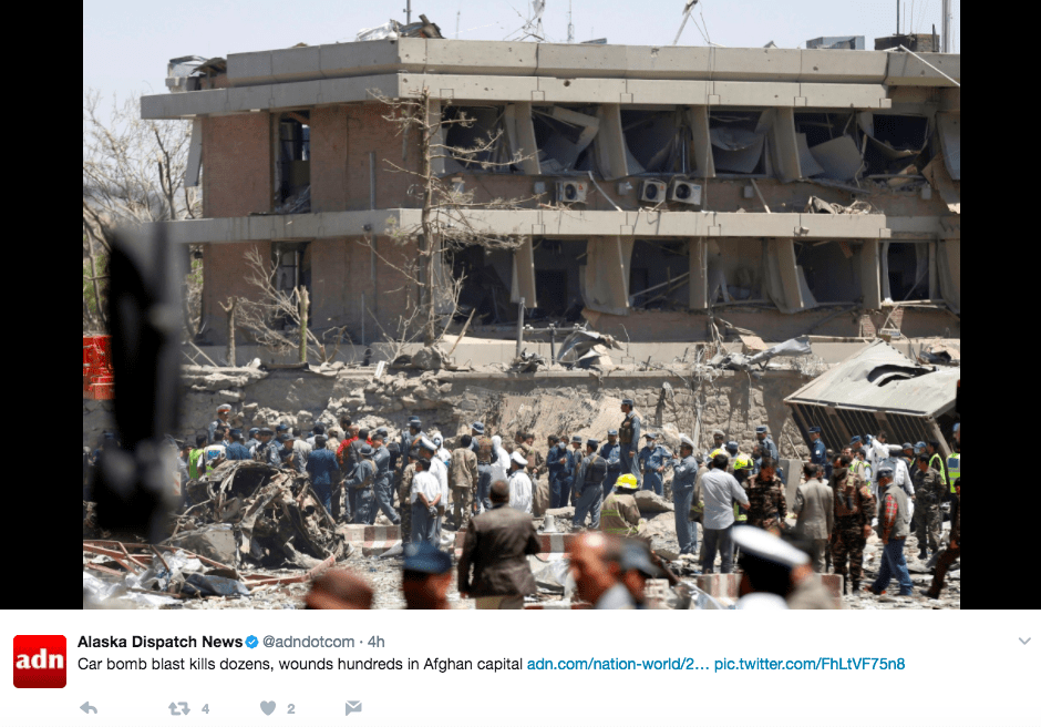 Rush Hour Nightmare: Suicide Car Bomber Kills 80, Injures 350+ In ‘Highly Secure’ Diplomatic Neighborhood In Kabul, Afghanistan Featured