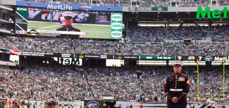 NFL fans belt out national anthem before Jets-Ravens game as 9/11