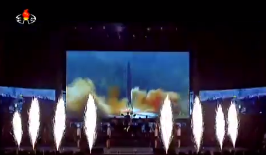 North Korea celebrated its ICBM test with a giant concert featuring a simulation of the missile destroying the US Featured
