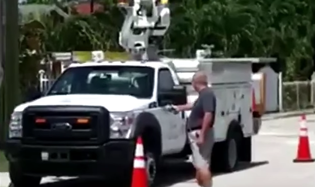 (WATCH) Florida man shoots up AT&T trucks parked in front of his house ...