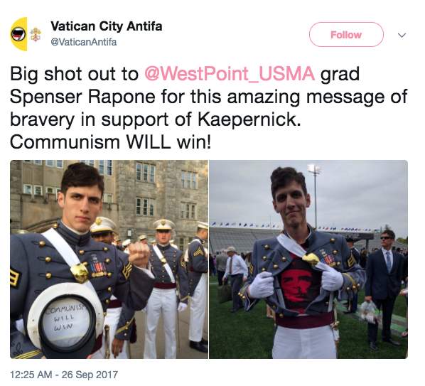 West Point responds to tweets of cadet with Che Guevara tee under