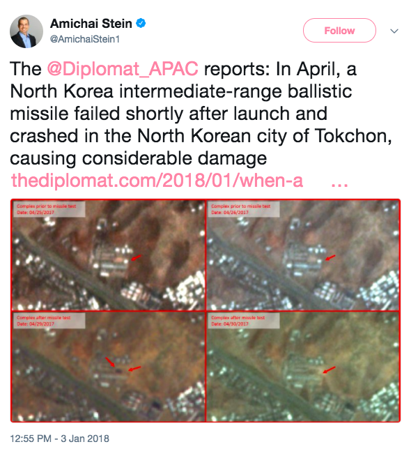 Screen Shot 2018 01 04 at 10.15.37 AM - North Korea accidentally bombed one of its own cities after failed missile test, report says