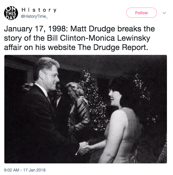 Bill Clintons Sex Scandal With Monica Lewinsky Was Exposed 20 Years Ago Today American 4408