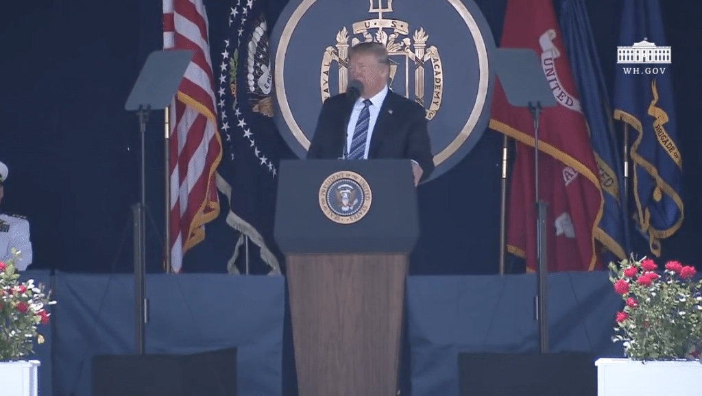 These are the top 5 quotes from Trump's Naval Academy speech