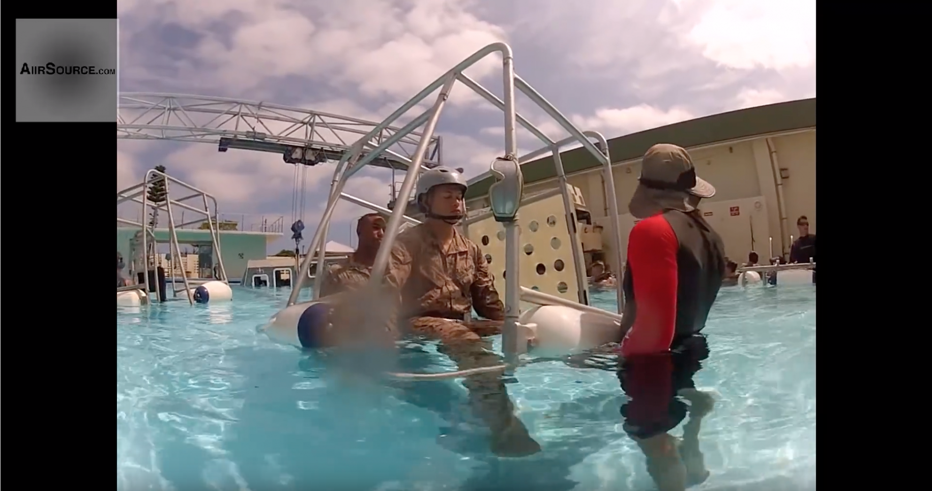 A look at the US Marines Corps' intense underwater helicopter crash