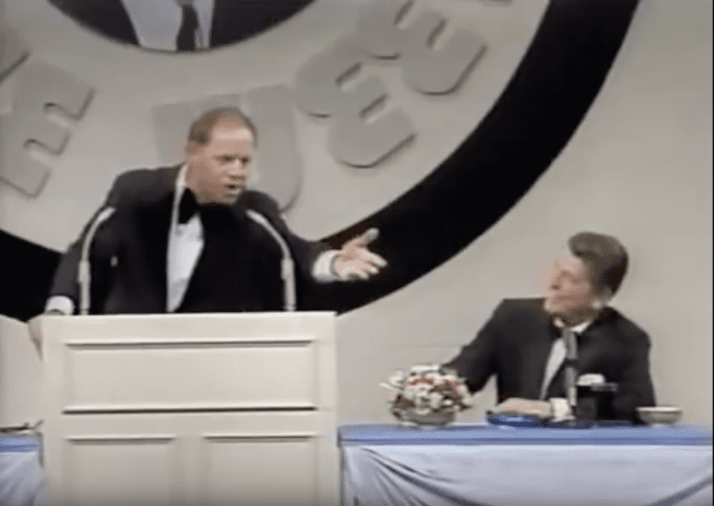 Watch comedy legend Don Rickles roast Ronald Reagan American Military