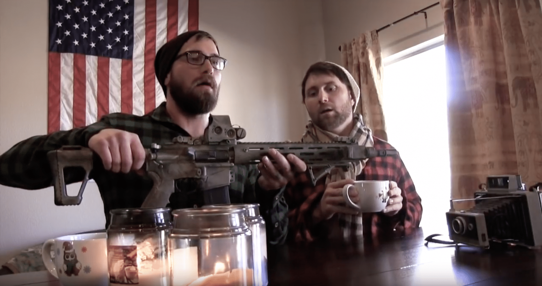 Watch two veterans hilariously mock media & create 'PC pillow gun' American Military News