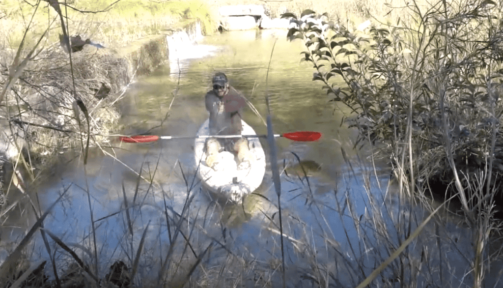 (VIDEO) Watch a guy try to paddle a kayak with the propulsion of a gun