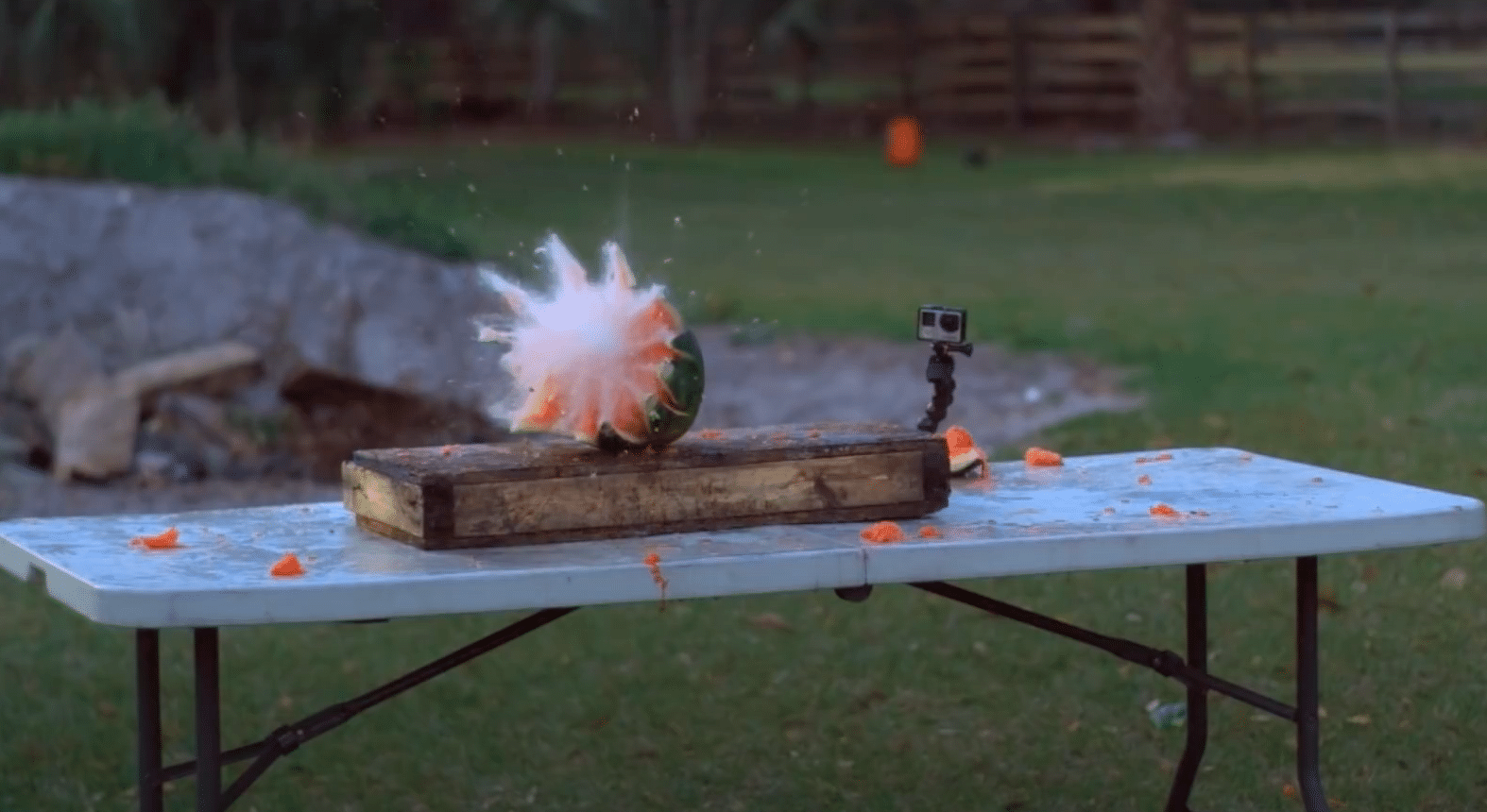 Watch what exploding sodium bullets can do to a watermelon American