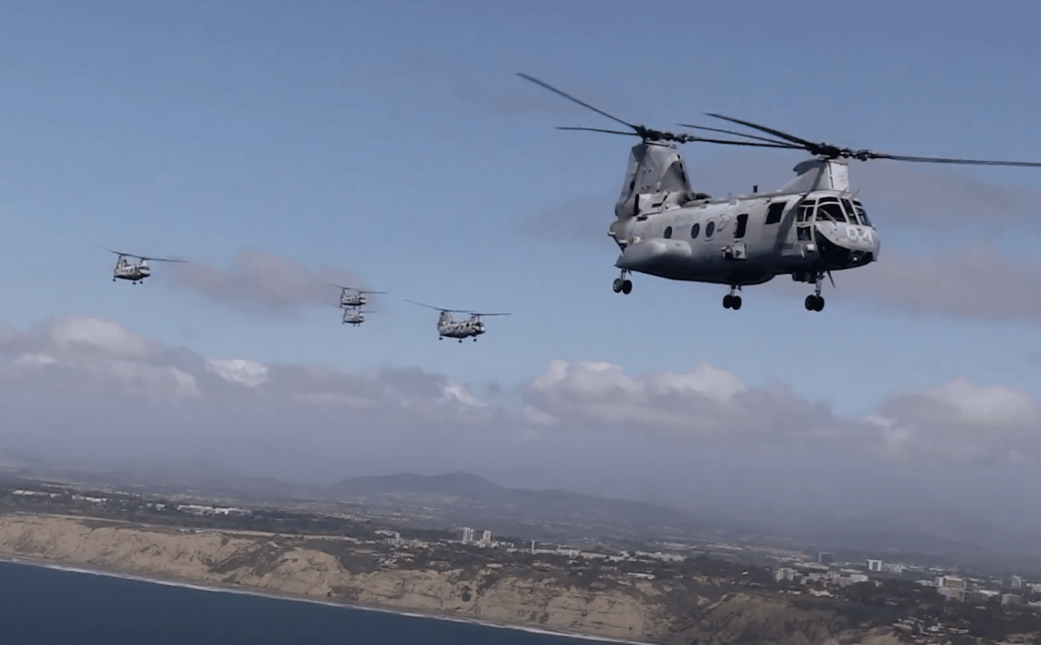 Watch: Iconic US Marine CH-46 Sea Knight helicopter takes last flight after  47 years of service