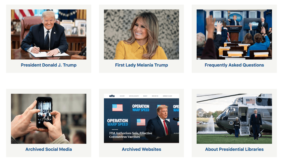 Trump's presidential library website is now live here it is